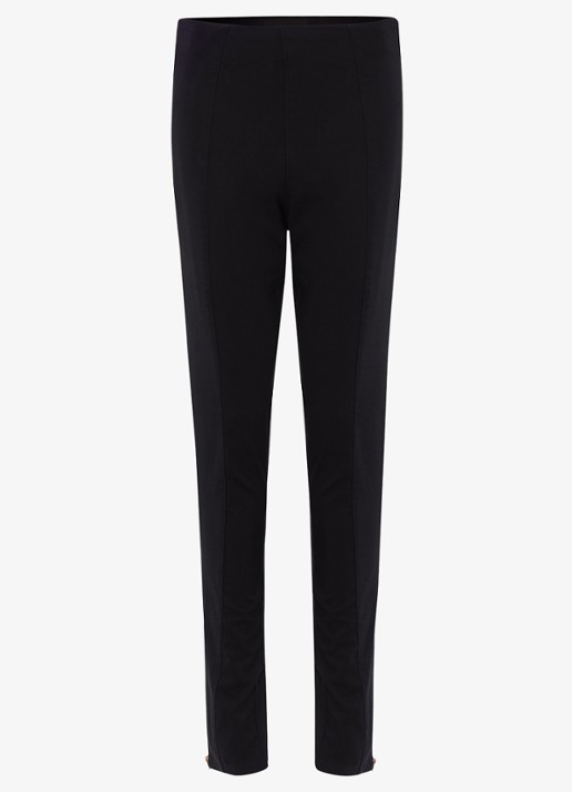 Phase Eight Amina mid waist cropped skinny fit broek persplooi - voorkant 3 zwart