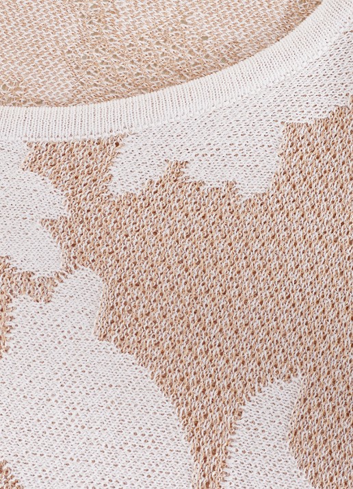Phase Eight Anais fijngebreide trui met bloemenprint - detail 6 goud