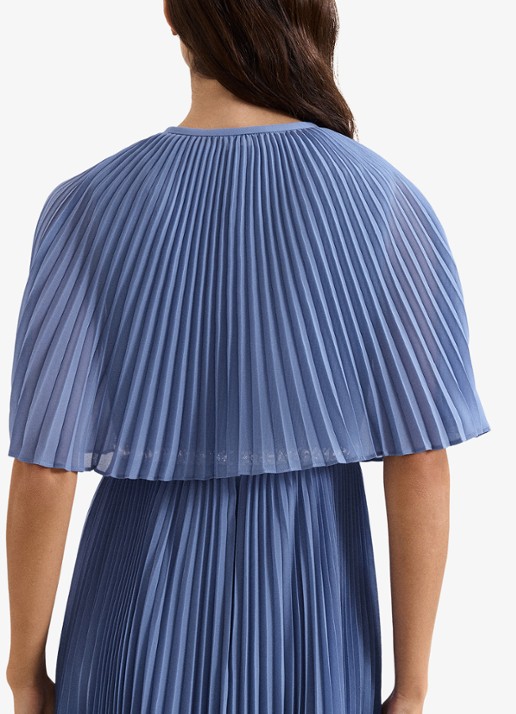 Phase Eight Anora bolero met plooien - achterkant 5 donkerblauw