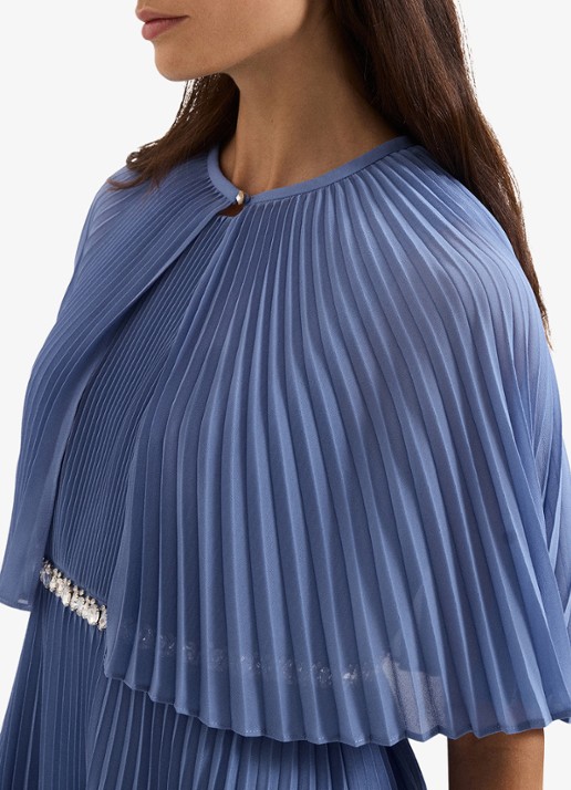 Phase Eight Anora bolero met plooien - detail 2 donkerblauw