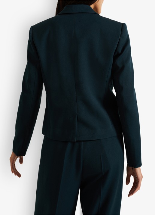 Phase Eight Arabella cropped blazer met paspelzakken - achterkant groen