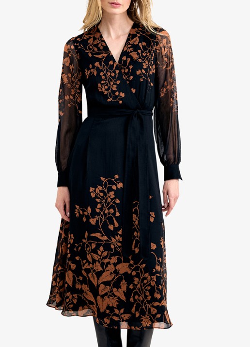 Phase Eight Arema midi wikkeljurk met bloemenprint