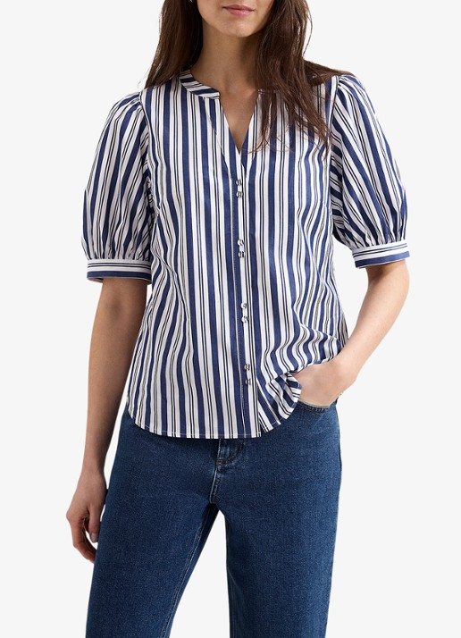 Phase Eight Ariana blouse met streepprint en pofmouw