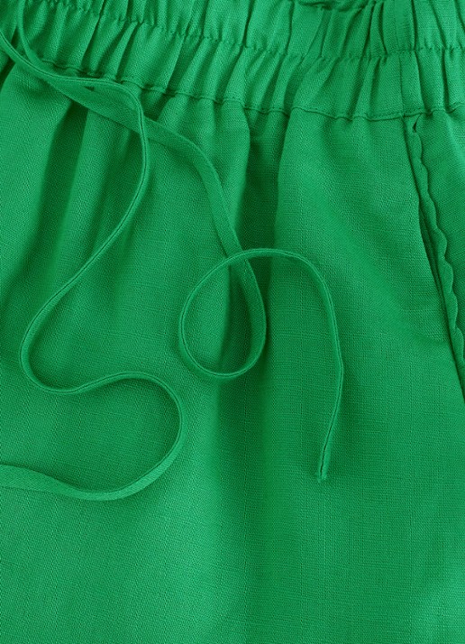 Phase Eight Arnie loose fit korte broek in linnenblend  - detail 5 groen