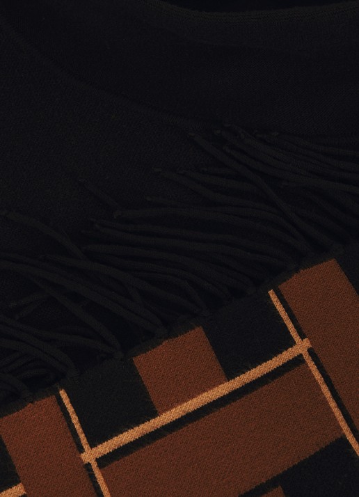 Phase Eight Athena poncho met franjes  - detail 7 zwart