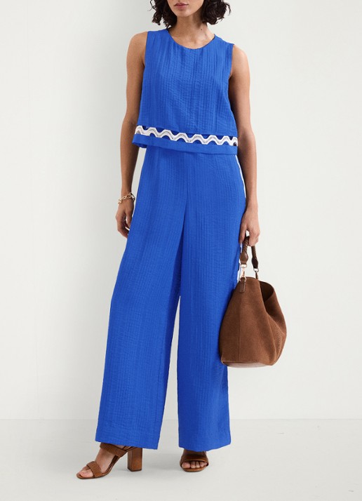 Phase Eight Aubrey wide fit jumpsuit met borduring