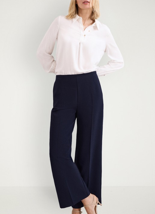 Phase Eight Aubrie high waist loose fit pantalon met steekzakken - detail 6 donkerblauw