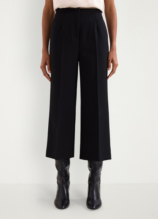 Phase Eight Aubrielle cropped high waist wide fit culotte met steekzakken