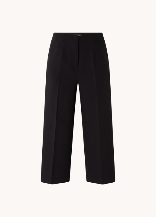 Phase Eight Aubrielle high waist wide fit culotte met steekzakken - voorkant 2 zwart
