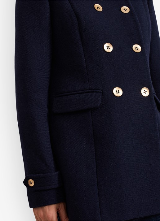 Phase Eight Aurelie Wool Peacoat - detail 8 donkerblauw