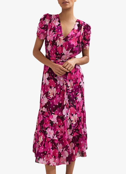 Phase Eight Azalea midi jurk met bloemenprint