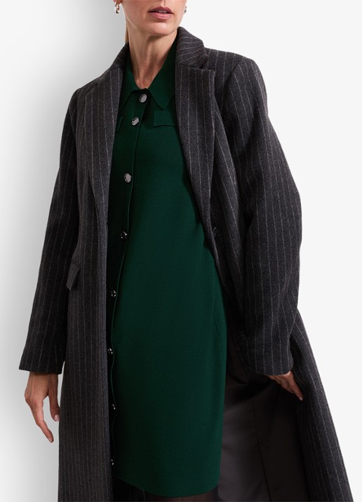 Phase Eight Azealia ribgebreide mini jurk met stretch - detail 6 groen