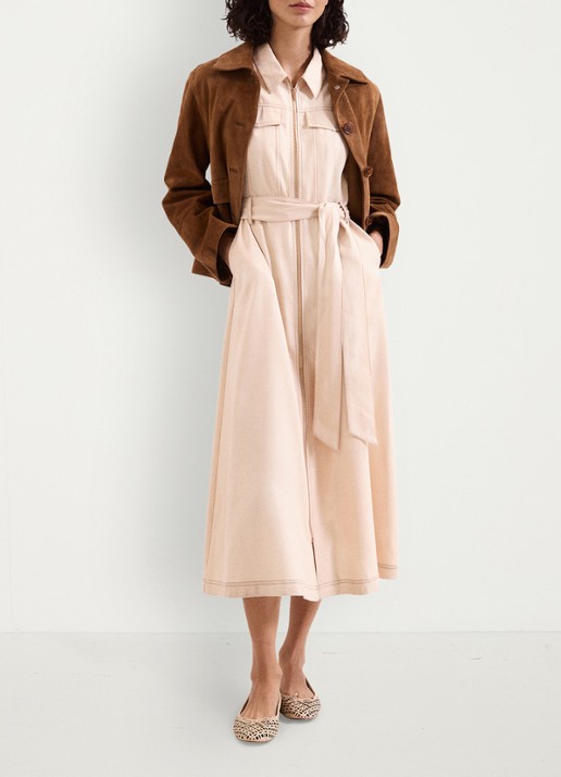 Phase Eight Ballerina van leer - detail 3 creme