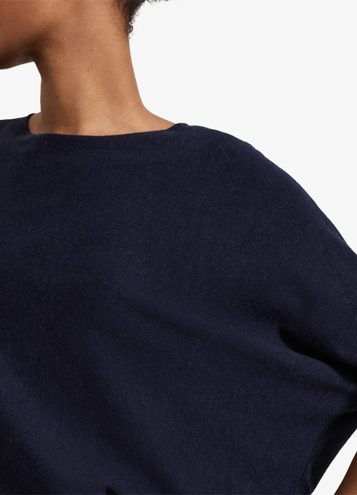 Phase Eight Becca mini jurk met vleermuismouwen  - detail 5 donkerblauw