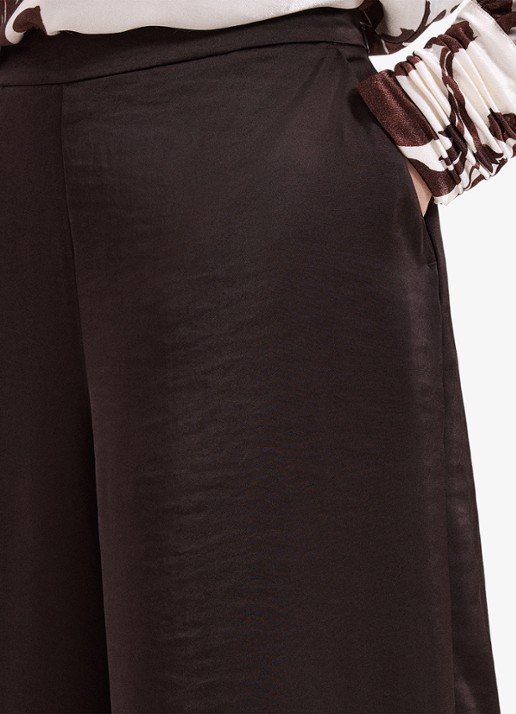 Phase Eight Beccy wide fit pantalon met steekzakken - detail 5 bruin