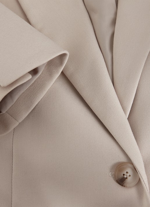 Phase Eight Belle blazer met paspelzakken - detail 6 creme