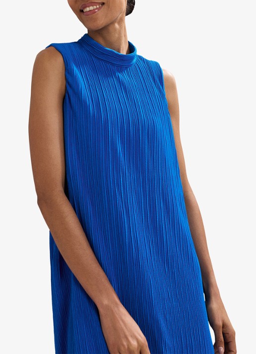 Phase Eight Betsie mini jurk met plissé - detail 5 donkerblauw