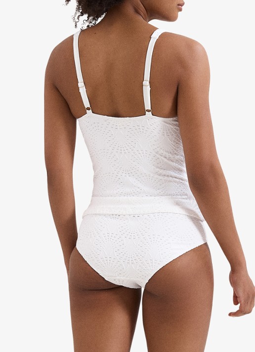 Phase Eight Bikinislip met opengewerkt dessin - achterkant 7 wit