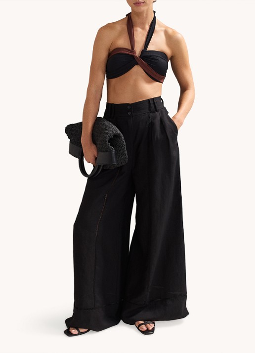 Phase Eight Bikinislip met structuur - voorkant 4 zwart
