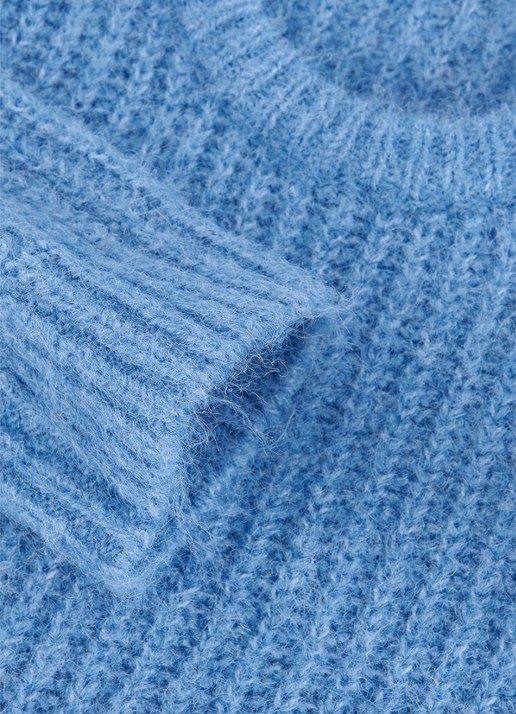 Phase Eight Billie grofgebreide trui in wolblend - detail 7 donkerblauw