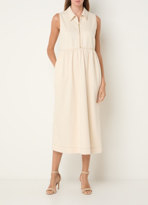 Phase Eight Blakely midi denim jurk met kraag