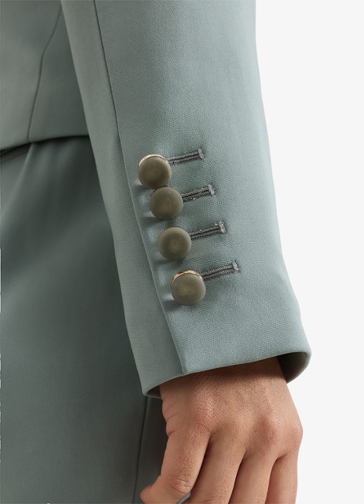 Phase Eight Bowen cropped blazer met klepzakken - detail 7 lichtblauw