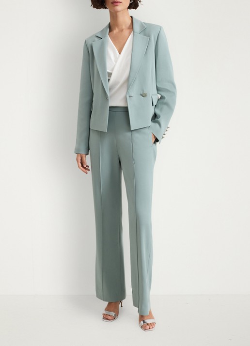 Phase Eight Bowen cropped blazer met klepzakken - detail 8 lichtblauw