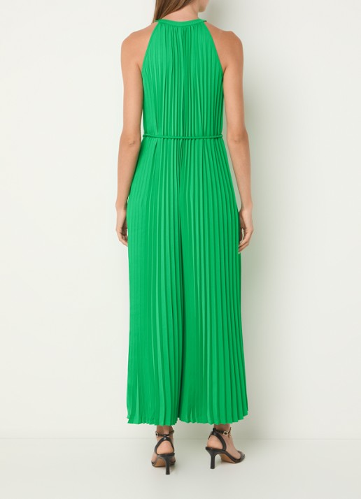 Phase Eight Brea Pleat wide fit jumpsuit met plissé - achterkant groen