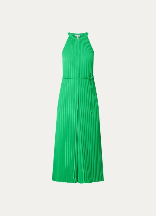 Phase Eight Brea Pleat wide fit jumpsuit met plissé - voorkant 3 groen