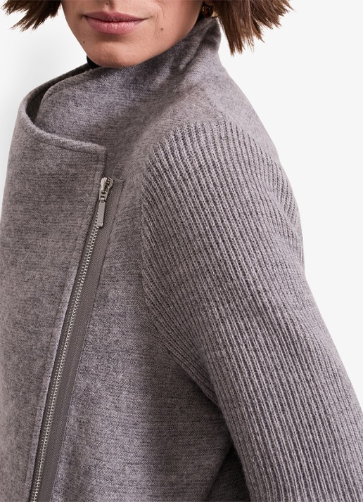 Phase Eight Byanca jack in wolblend met col  - detail 7 grijs