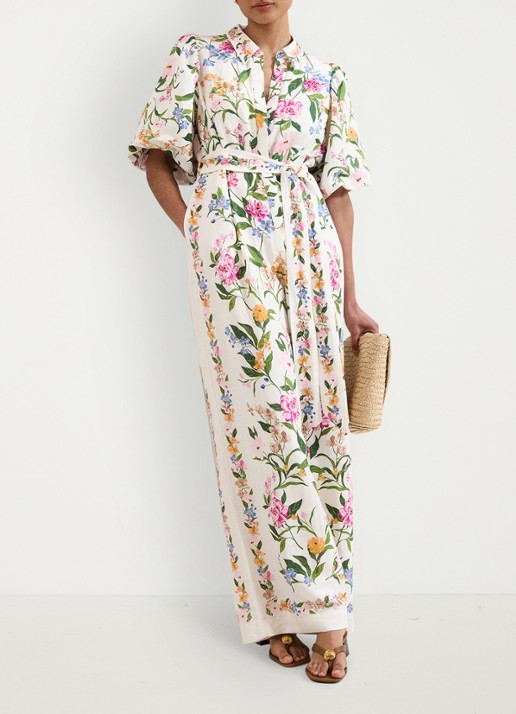 Phase Eight Camilla wide fit jumpsuit in linnenblend