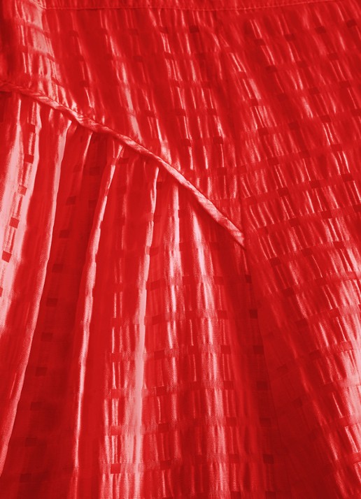 Phase Eight Carey midi rok met steekzakken en structuur - detail 6 koraalrood