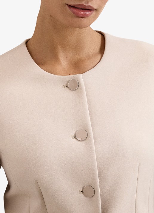 Phase Eight Carla jack met ronde hals - detail 3 creme
