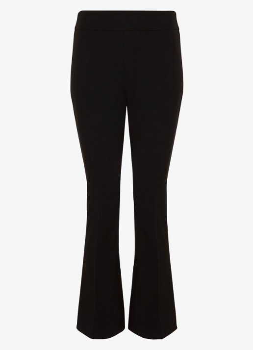 Phase Eight Carly mid waist cropped straight fit broek - voorkant 2 zwart