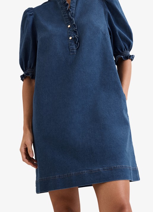 Phase Eight Carly mini tuniekjurk met pofmouw - detail 5 indigo