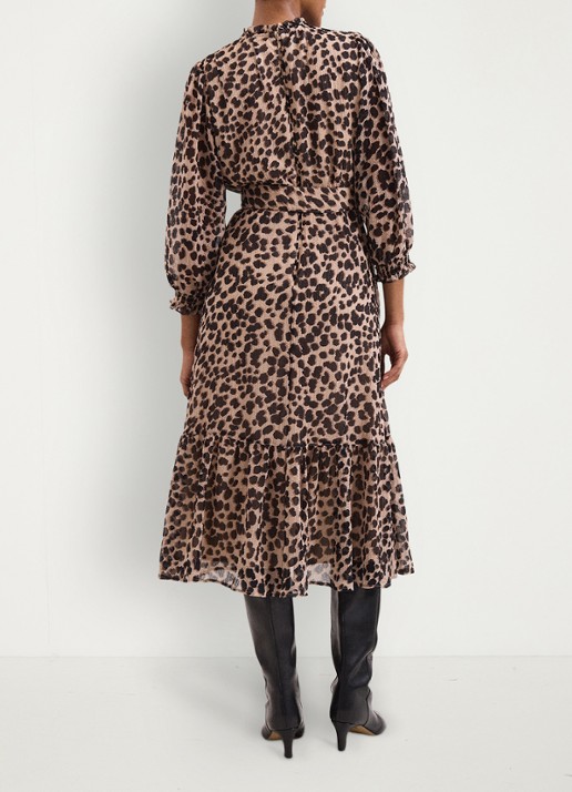 Phase Eight Carra Leopard tuniekjurk met strikcientuur - achterkant multicolor