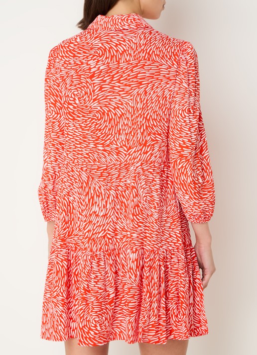 Phase Eight Carrie mini tuniekjurk met print - achterkant rood
