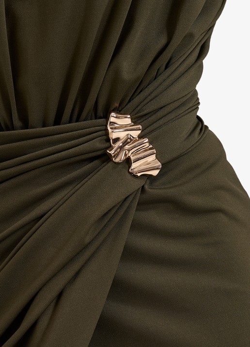 Phase Eight Cassidy maxi jurk met plooidetail - detail 4 groen