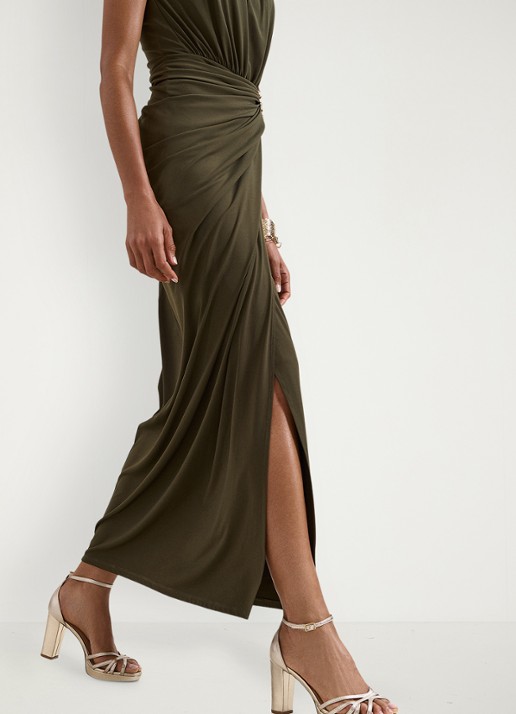 Phase Eight Cassidy maxi jurk met plooidetail - detail 5 groen