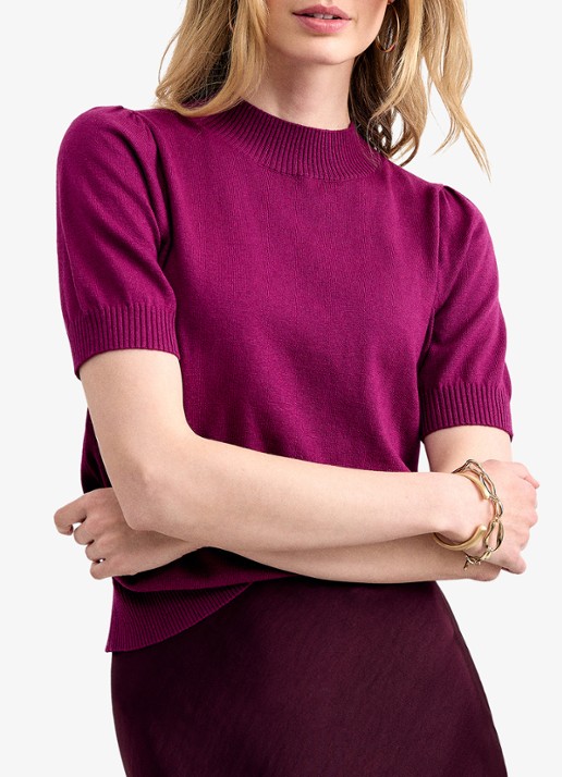 Phase Eight Charmaine fijngebreide top met ribdetails