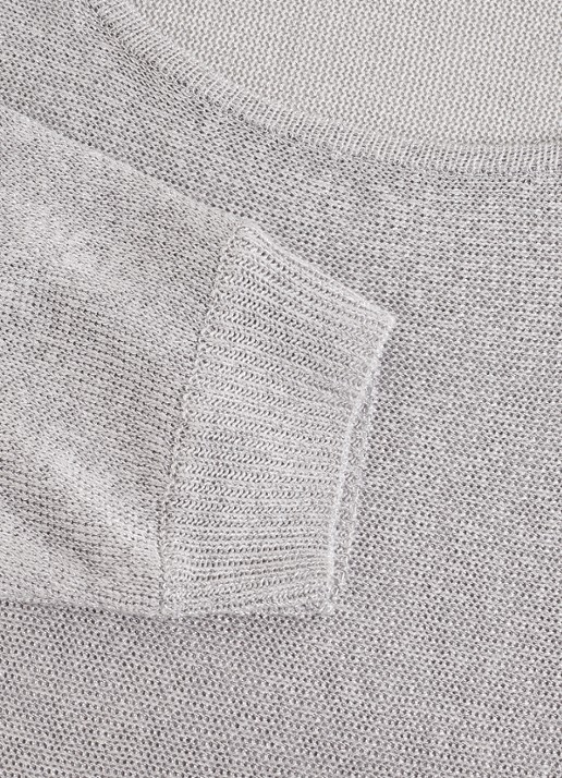 Phase Eight Christine fijngebreide trui met lurex en boothals - detail 8 zilver