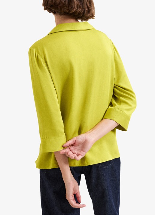 Phase Eight Clary blouse met knoopdetail - achterkant 7 lime