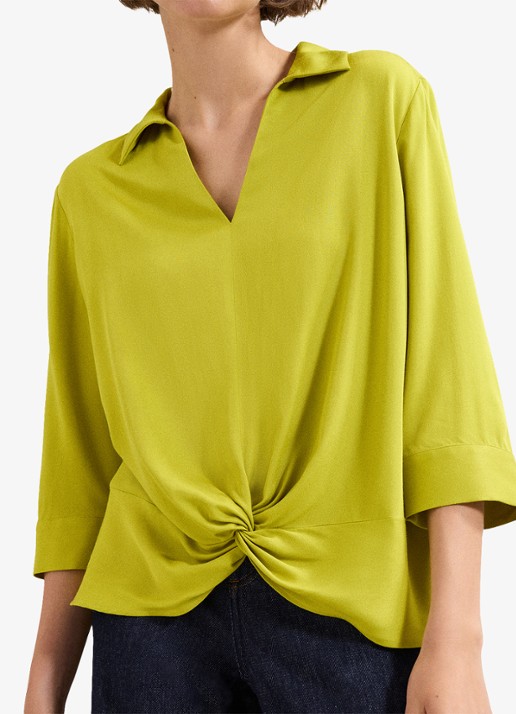 Phase Eight Clary blouse met knoopdetail - detail 3 lime