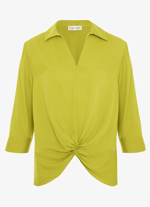 Phase Eight Clary blouse met knoopdetail - voorkant 5 lime
