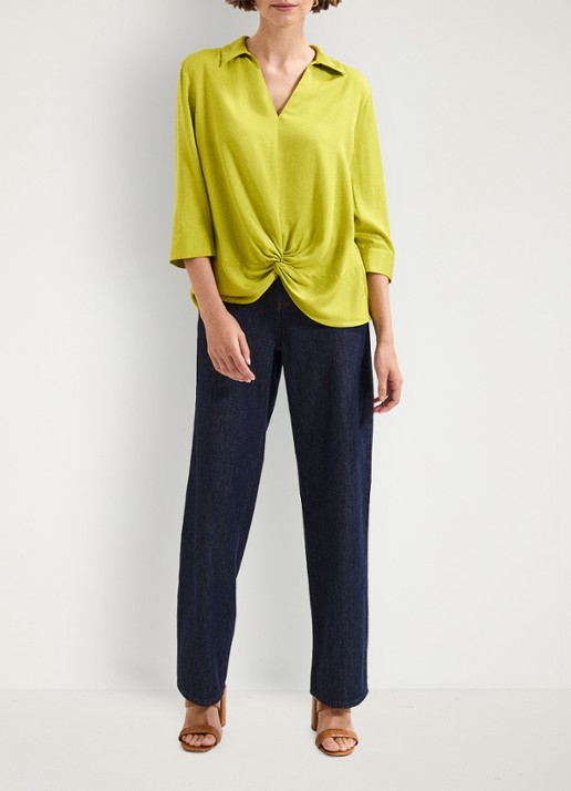 Phase Eight Clary blouse met knoopdetail - voorkant 6 lime