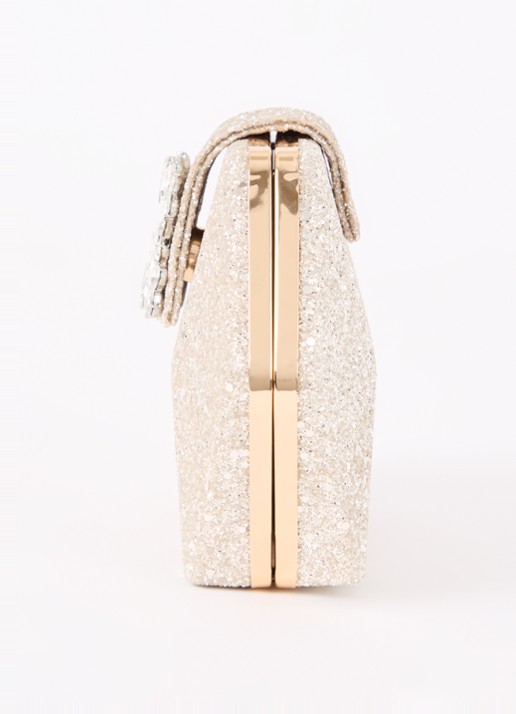 Phase Eight Clutch met glitter en strass - detail 4 goud