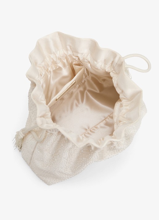 Phase Eight Clutch met imitatieparels - achterkant 4 ivoor