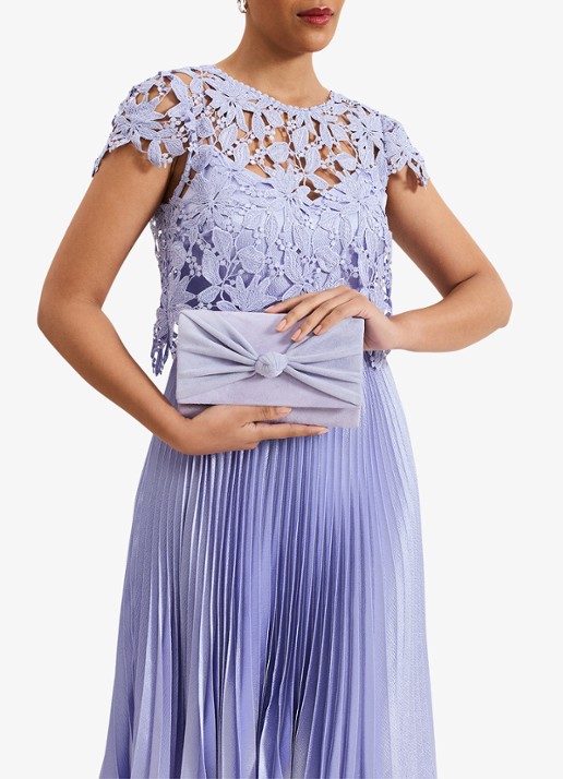 Phase Eight Clutch met knoopdetail - detail 6 donkerblauw