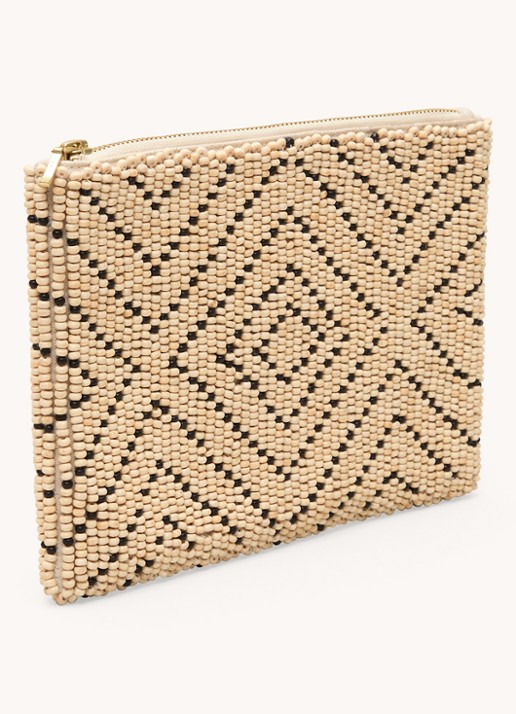 Phase Eight Clutch met kralendecoratie - detail 3 wit