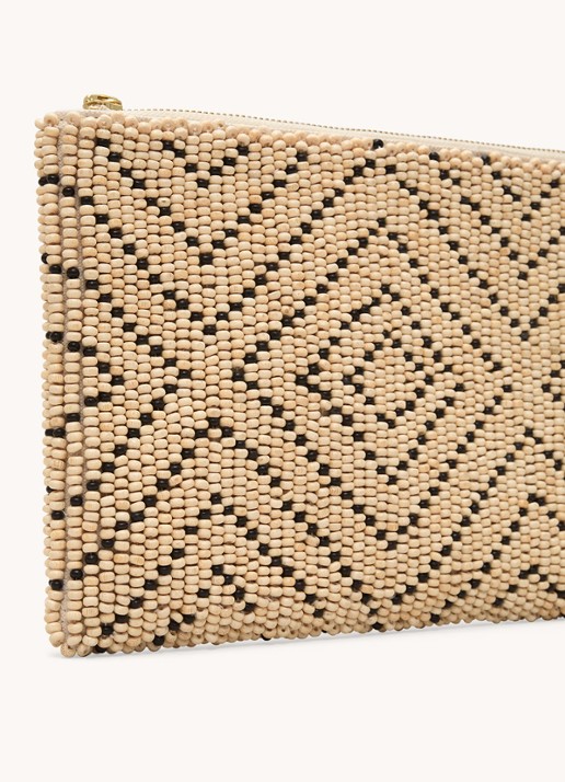 Phase Eight Clutch met kralendecoratie - detail 4 wit
